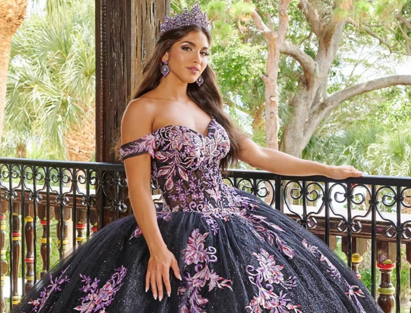 Model wearing a gown by House of Wu